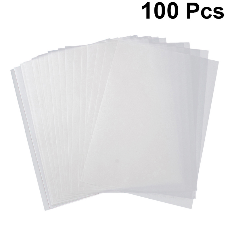 กระดาษร่างสีขาวโปร่งแสง100ชิ้นอัลบั้มวาดภาพวิศวกรรมภาพถ่ายโปร่งแสงสร้างสรรค์