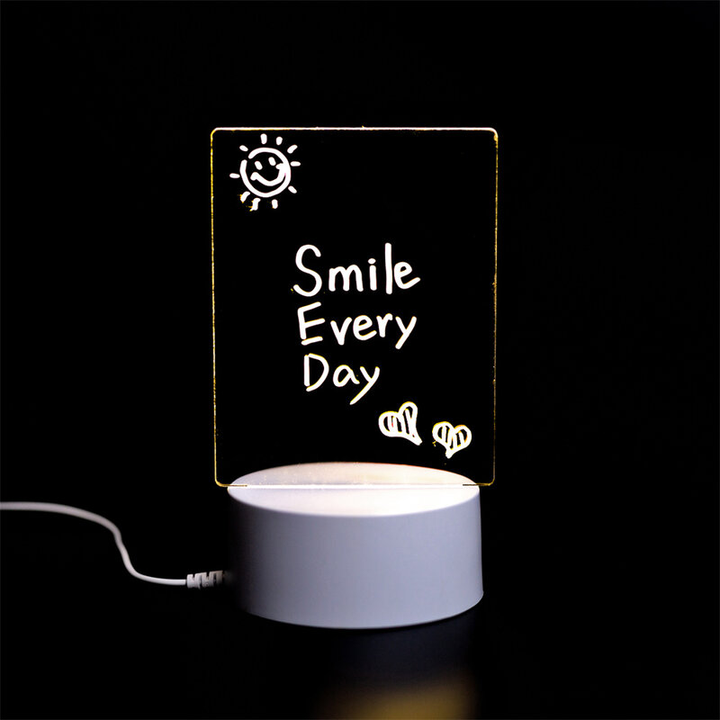 Творческая доска для сообщений «сделай сам», Светодиодная доска для заметок, ночная подсветка, USB доска для сообщений с ручкой, праздничная детская лампа, подарки для любимых детей