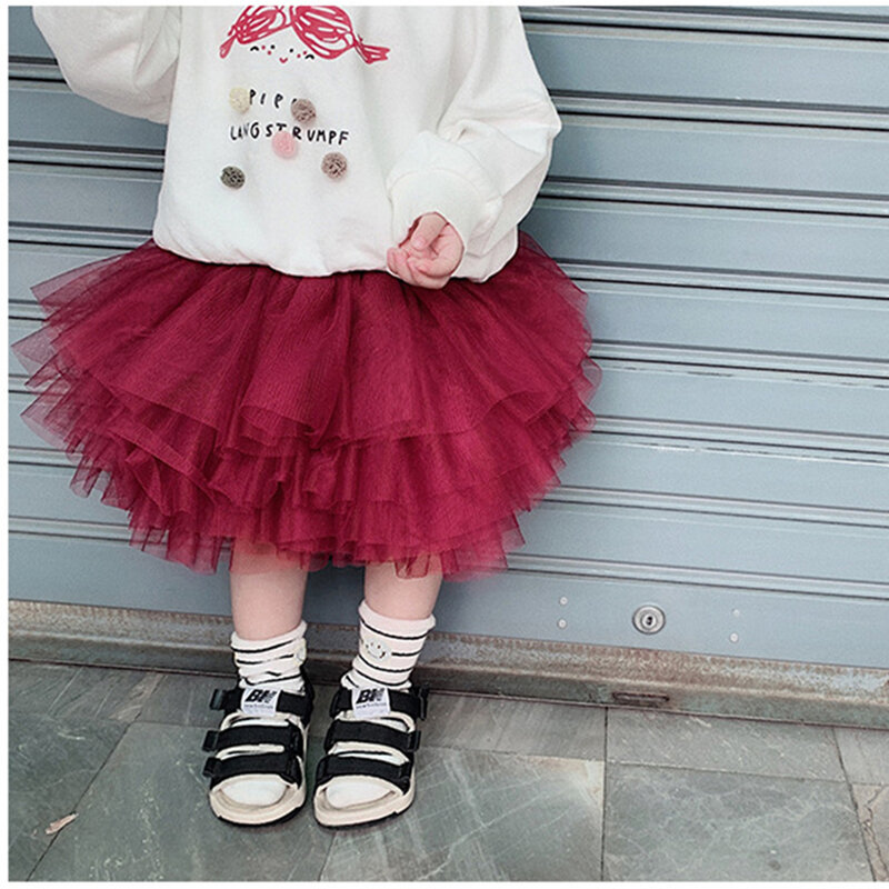 Bożonarodzeniowe spódniczki Tutu dla małych dziewczynek czarne puszysty tiul księżniczki suknia balowa spódniczka taniec baletowy spódnica dziecięca na przyjęcie/urodziny 1-8 lat