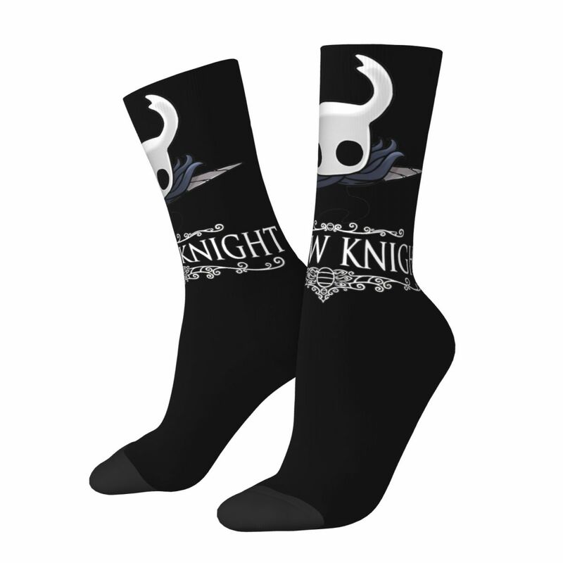 Meias médias Hollow Knight Game para mulheres e homens, meias longas e antiderrapantes, meias Merch, para toda a temporada