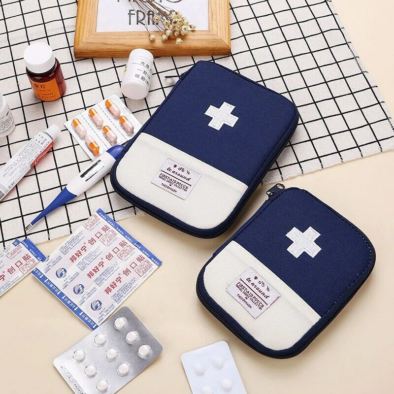Portable Storage Bag Travel Necessary Small Medicine Classification Organize Package Waterproof Emergency First Aid Pouch Items