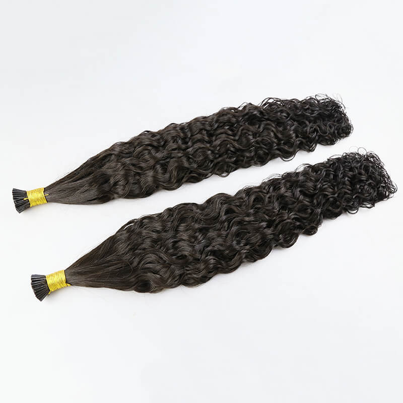 Natural Wave I Tip Hair Extensions Virgin Human Hair 14-30Inch 1g/strand 100g/Package Black Fusion Human Natural Hair Extensions