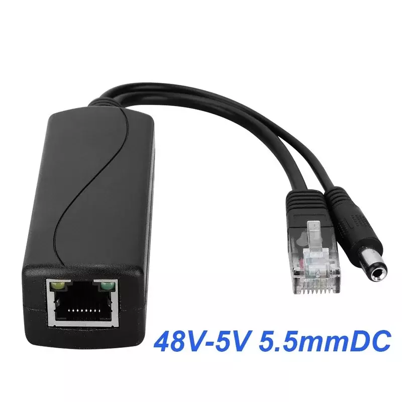 PoE Splitter 5v POE usb tpye-c, daya melalui Ethernet 48V ke 5V aktif POE Splitter mikro USB Tipe C Plug untuk Raspberry Pi