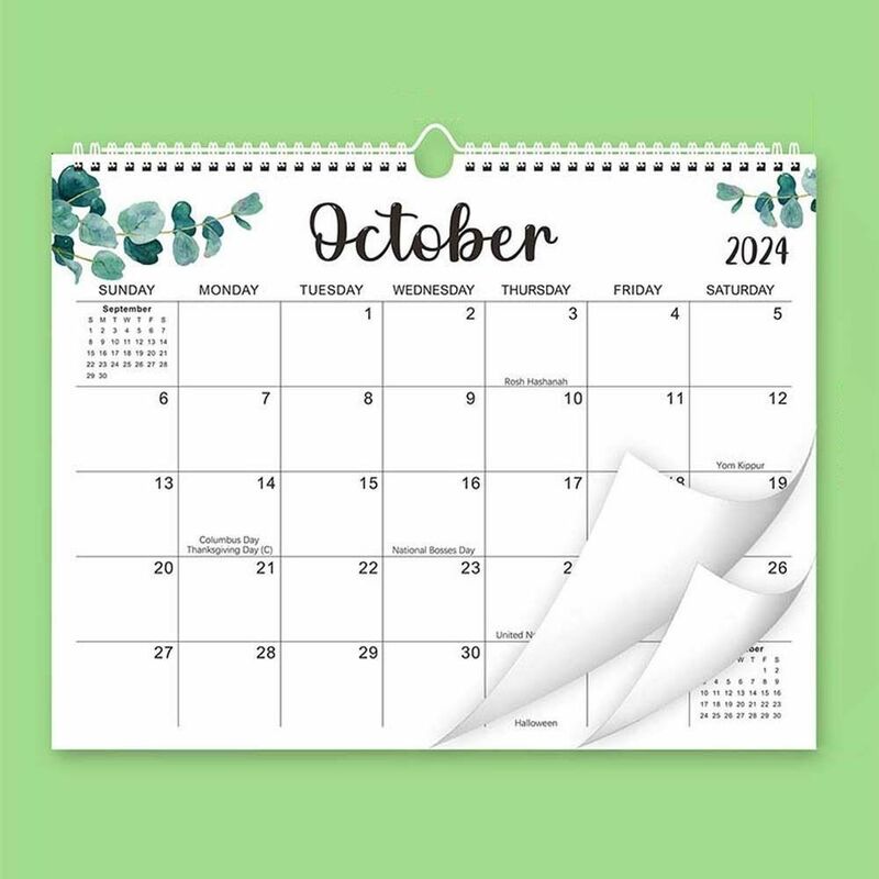 Настенный календарь на 18 месяцев, 2024, органайзер на календарь, офисные принадлежности, канцелярские принадлежности, календарь в катушке, еженедельный график