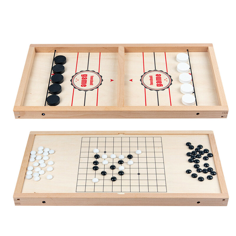Table Hockey Game Family Table Board Games Catapult Chess Gomoku Parent-child Interactive Toy Fast Sling Puck Ice Hockey Games