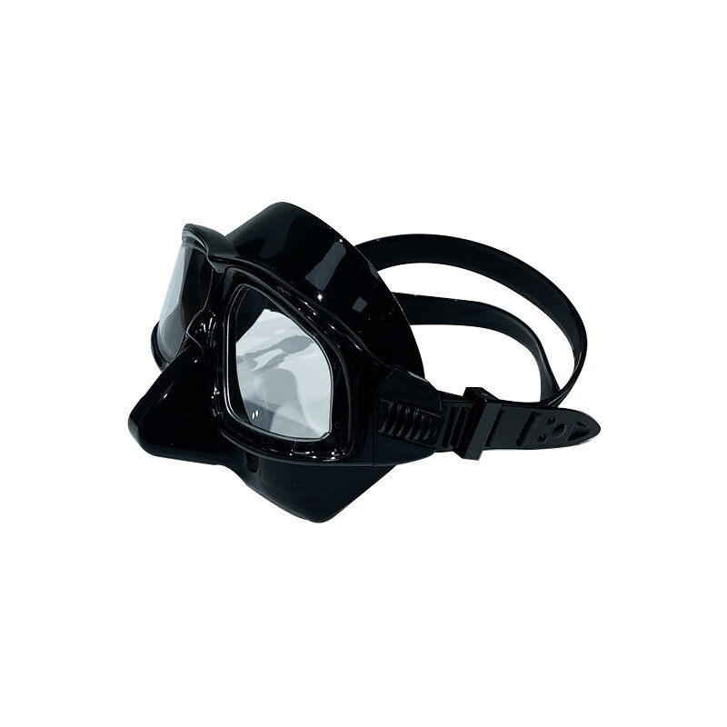 Masque de plongée avec miroir de surface 3/4 gratuit, lentille anti-buée, équipement de plongée en apnée, haute définition