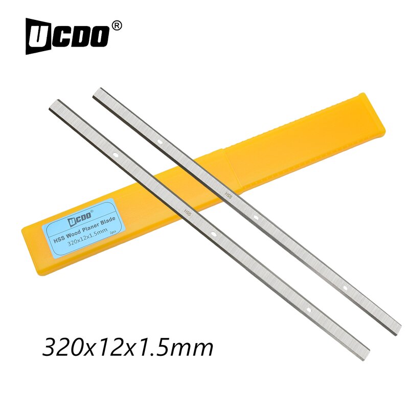 UCDO-cuchillas Cepilladoras de doble filo, 2 piezas, 320x12x1,5mm, para Delta 22-560, 22-562, 22-565, TP400LS, Ryobi AP-12