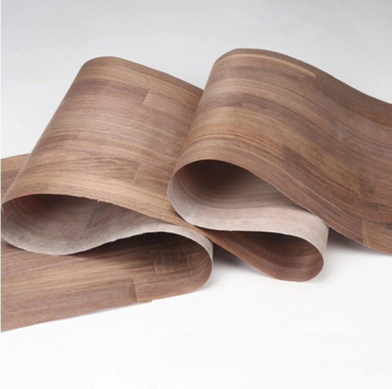 L: 2,5 Meter Breite: 430mm t: 0,25mm schwarzer Walnuss flacher Mund Holz schale Walnuss Massivholz Spleißen Holz furnier platten zum Verkauf
