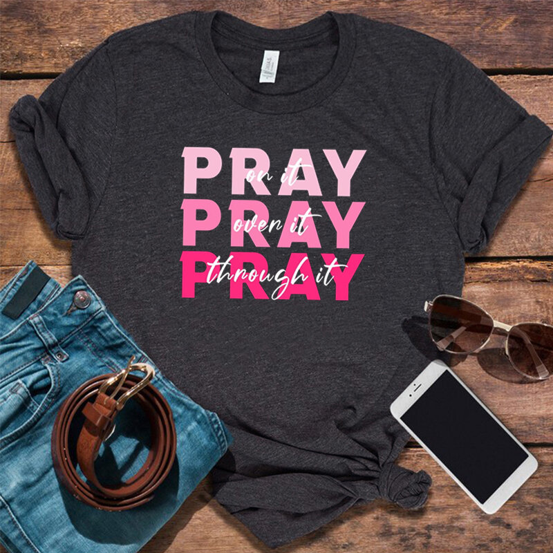 Camiseta de oración para mujer, ropa Vintage, camisas cristianas, camiseta religiosa Harajuku, estética m