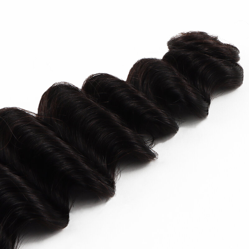 Orientfashion-extensiones de cabello humano rizado, pelo rizado con ondas profundas sueltas, Color Natural, Remy crudo, 10A, 100%