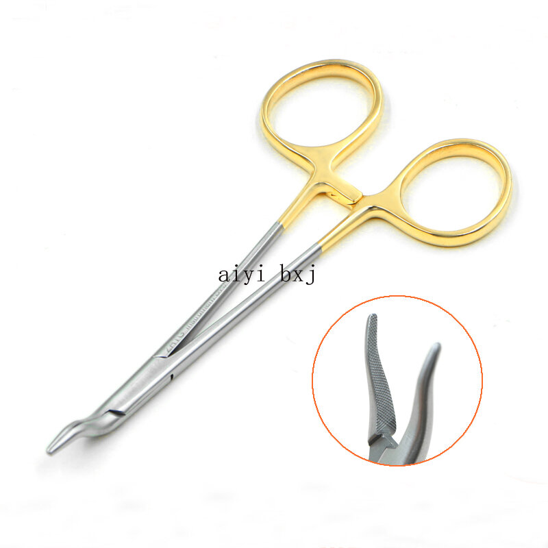 Tiangong gold handle nasal needle holder nasal plastic stainless steel instrument tool Needle holder needle holder pliers