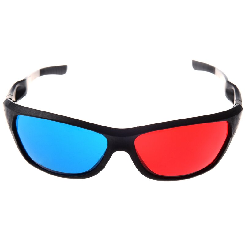 Gafas 3D de estilo Simple, Anaglyph, rojo-azul/Cian, juego 3D (estilo de actualización adicional)