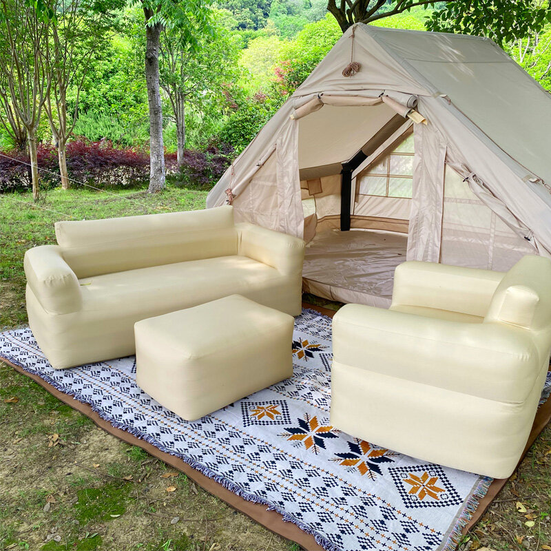 Canapé gonflable d'extérieur, Portable, étanche et Anti-fuite d'air, pour jardin, plage, voyage, Camping, pique-nique, chaise de Relaxation