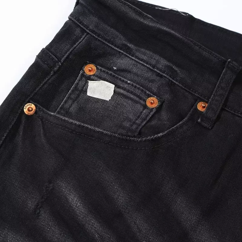 Top street black paint distressed Purple ROCA Brand jeans moda pantaloni di alta qualità 1:1 28-40 taglia