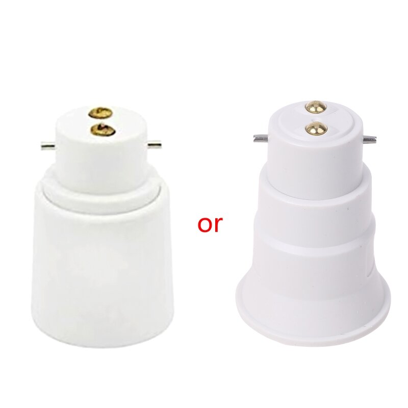 B22 To E27 Lamp Adaptor Connector Light Base Screw Light Bulb Socket Flame Retar