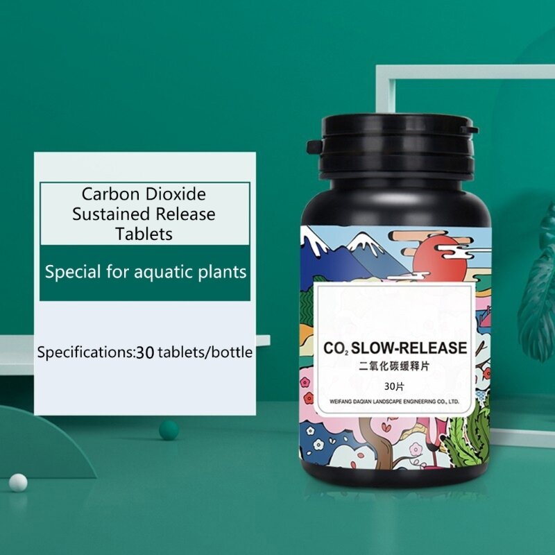 O CO2 marca 100 comprimidos dióxido carbono para comprimidos crescentes plantas aquário