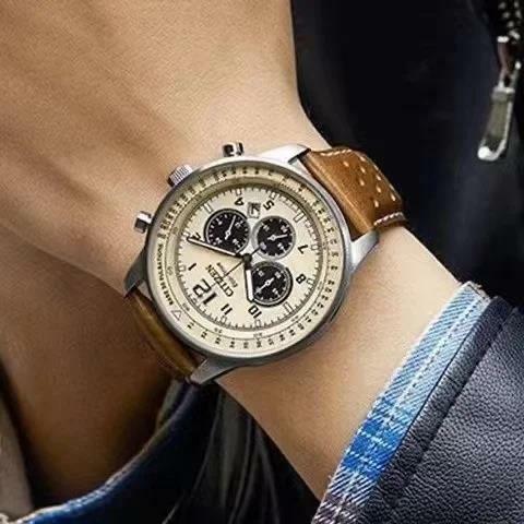นาฬิกาหรูสำหรับดำน้ำเล่นกีฬาของผู้ชายนาฬิกาควอตซ์หน้าปัดสีดำซีรีส์นาฬิกาข้อมือชายของซิลิโคนเรืองแสง