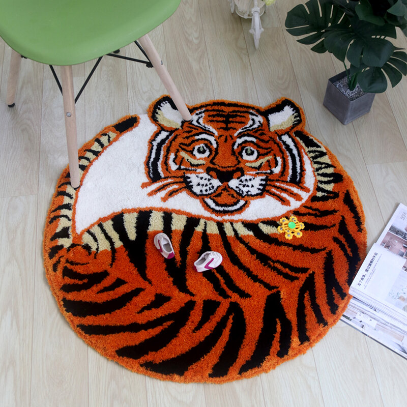 Чистая красная модель взрыва оптом качественный коврик круглый тигровый коврик 80x80 см