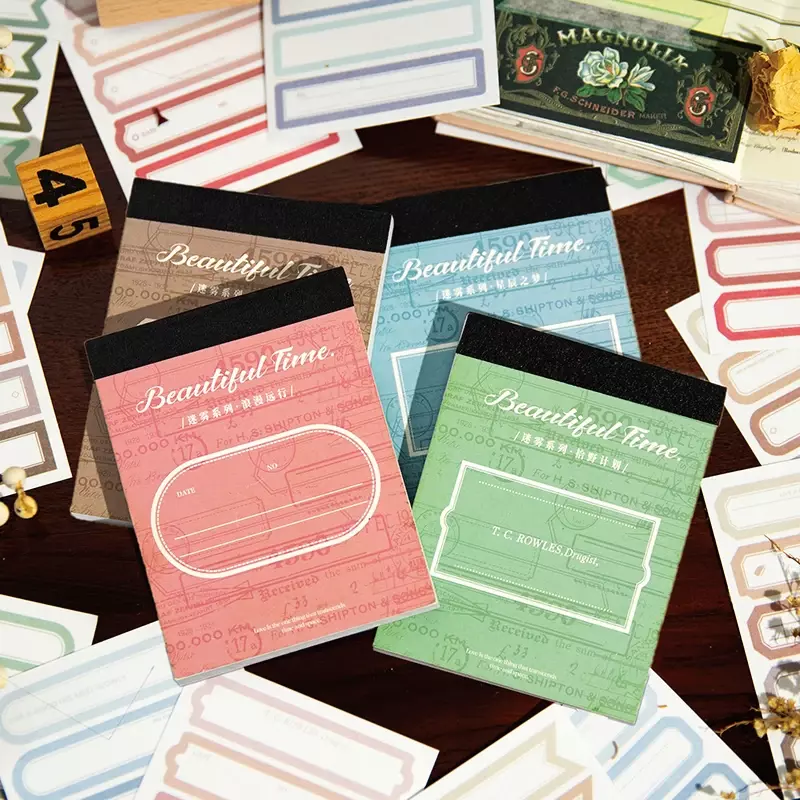 30 pz/pacco adesivi per messaggi letterari vintage minimalista manuale materiale adesivi decorativi collage 4 tipi