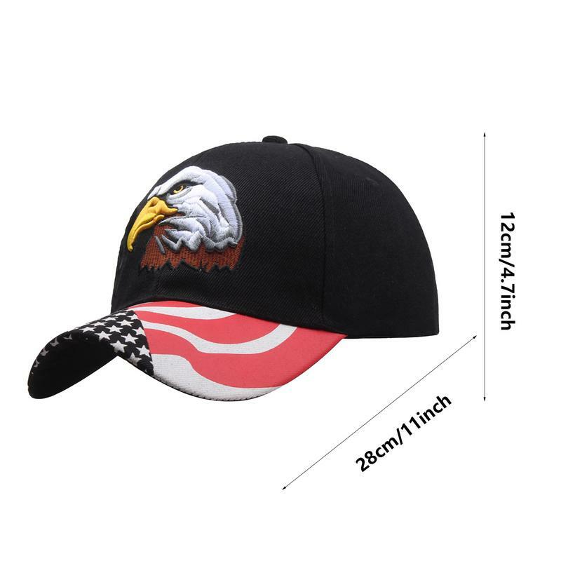 Haftowane czapki baseballowe oddychające fajne męskie czapki bejsbolowe czapki baseballowe wielokrotnego użytku na zewnątrz czapki sportowe patriotyczne haftowane czapki z filtrem przeciwsłonecznym