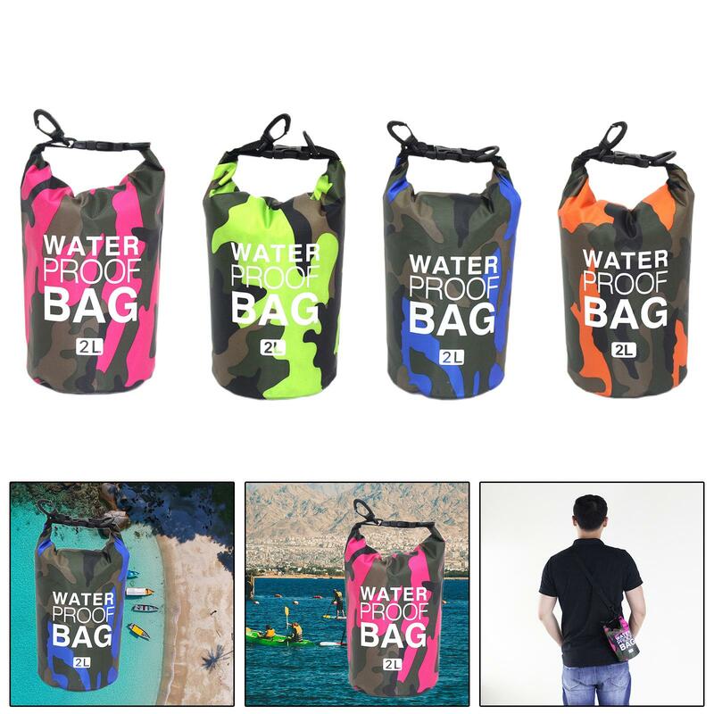 Bolsa impermeable de almacenamiento, bolsa seca para acampar, canoa, kayak, pesca, deportes al aire libre, 2L, 5L, 15l