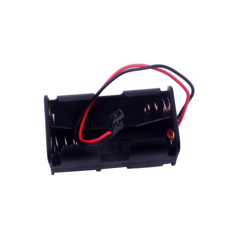 Caso de suporte de bateria de dupla camada, caixa de entalhe da bateria, conector JR, receptor, 6V para RC modelo Servo Tester, 4 células, 10 pcs