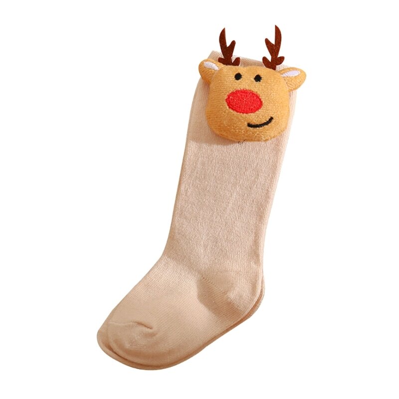 Baby Mädchen Baumwolle Socken mit Santa Claus Decor Kleinkinder Kleinkinder Weihnachten Socke