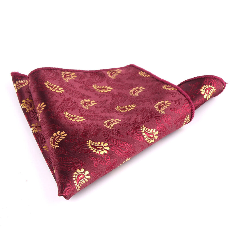 Винный Карманный квадрат для мужчин, украшенный рисунком Пейсли, свадебный платок, мужской носовой платок, полосатый Карманный полотенце