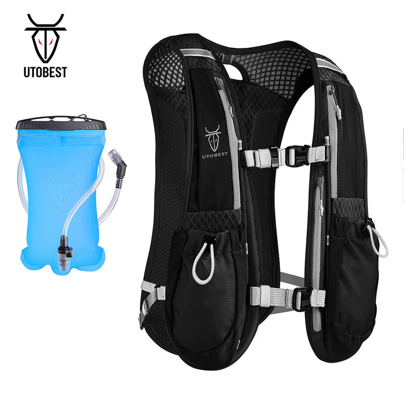 UTOBEST-mochila ultraligera para correr, chaleco de hidratación con vejiga de agua de 1,5 l para bicicleta, Maratón y senderismo, 5l