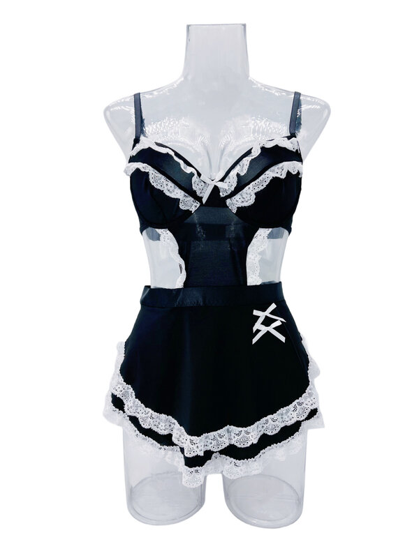 Lovermore Maid Cosplay Lingerie Cute Valentine's Day Sexy Outfit Lolita Fantasy Porn Costume Maid Uniform Sissy Intimate Goods