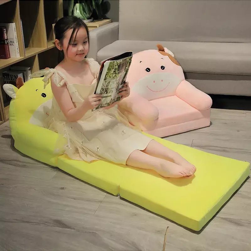 Momo Kinder Sofa niedlichen Cartoon faul klappbar kleines Schlafs ofa Mädchen Prinzessin Baby Kleinkind Dual-Purpose kleinen Kindersitz