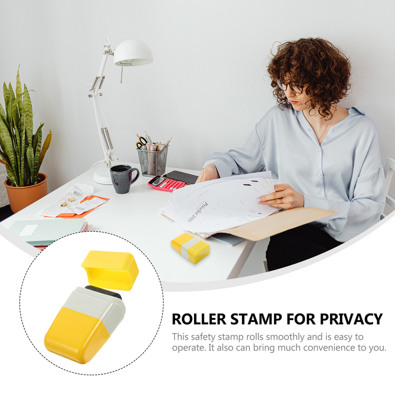 Privacy Smear Seal Roller Stamp for Convenient Household Portable Protection Tool Seals Multi-function Walker