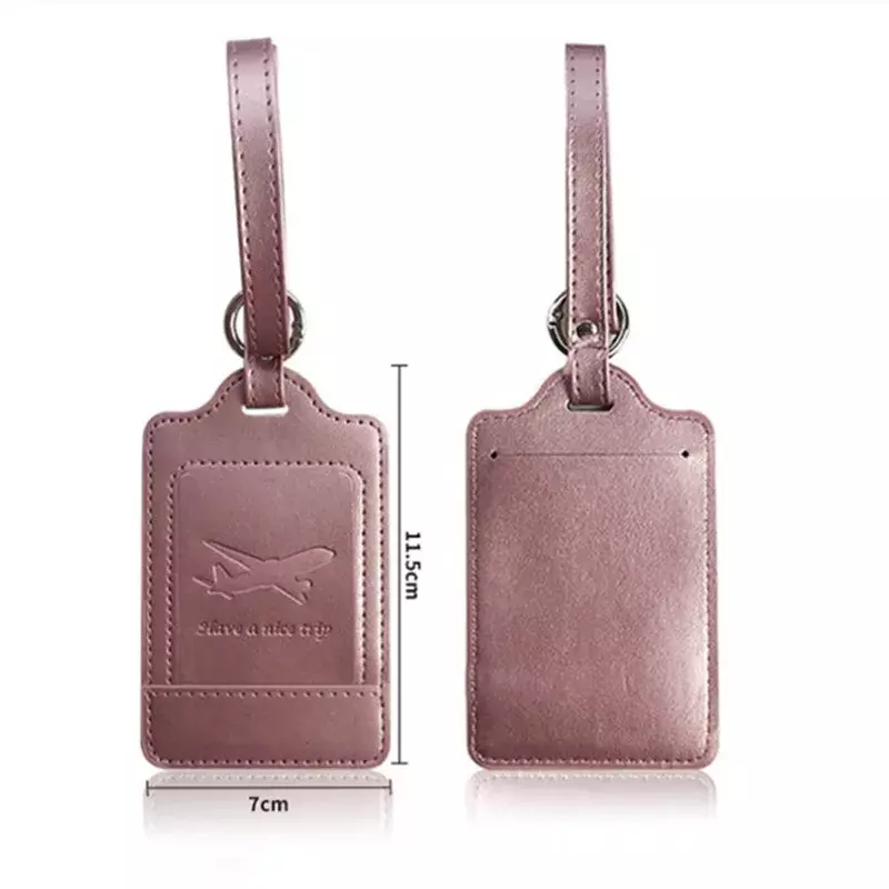 Cute Luggage Tag  Aircraft Boarding Pass Tag Creative Suitcase Hangtag Check-in Leather PU Voyage Airplane Travel Accessories