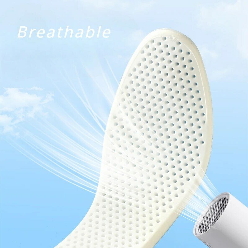 Sol dalam pijat Super lembut penghilang bau ortopedi untuk pria wanita sepatu olahraga menyerap keringat aksesori sepatu antibakteri