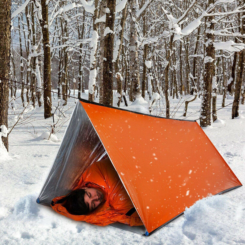 Палатка для выживания на открытом воздухе, укрытие для выживания в экстренных ситуациях, 2 человека, может использоваться в качестве поддержания тепла