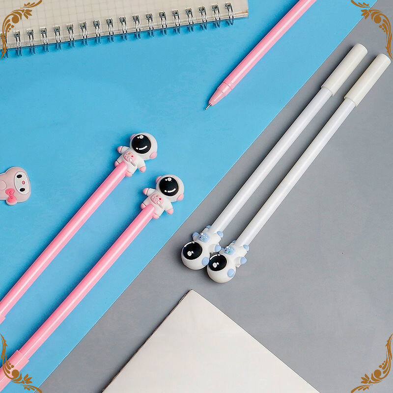 Bolígrafos neutros de astronauta pequeño fresco, suministros de papelería Kawaii de dibujos animados bonitos para estudiantes, venta al por mayor