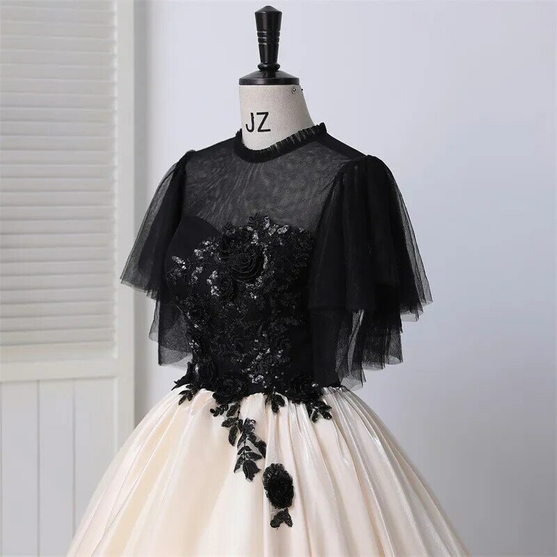 Ashley Gloria czarne suknia wieczorowa sukienki Quinceanera luksusowa sukienka imprezowa klasyczna suknia balowa z dekoltem w szpic dostosowana 2023 zimowa nowość