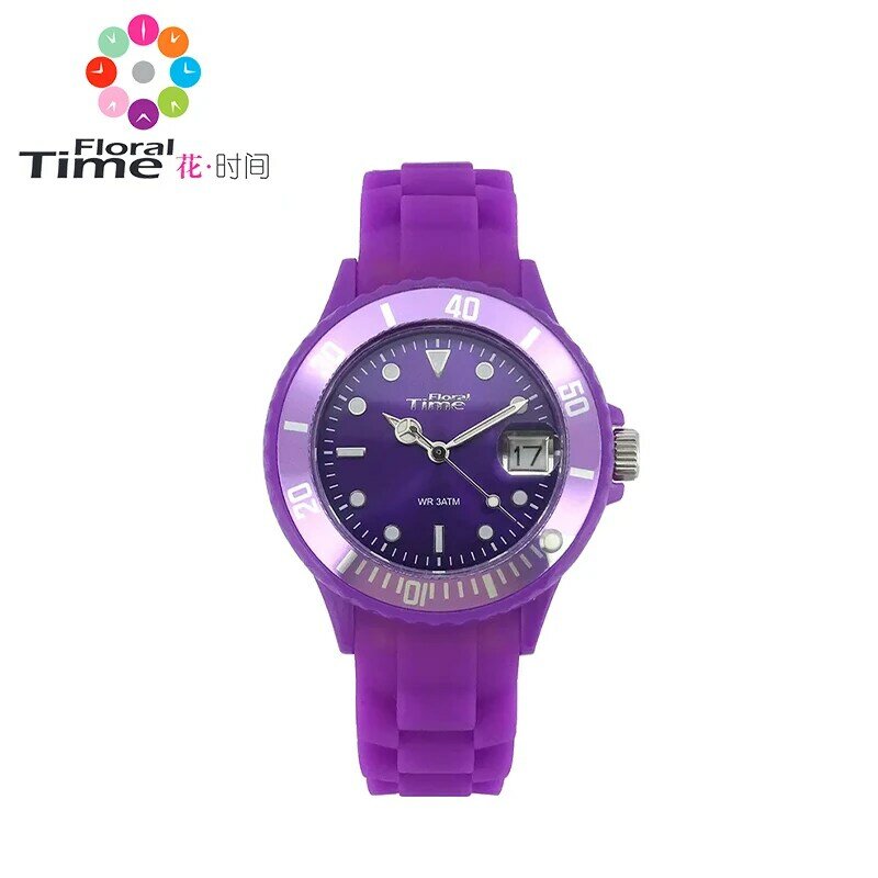 Reloj de cuarzo Floral Time FT001 para niños, reloj deportivo Harajuku, moderno, fluorescente, Universal