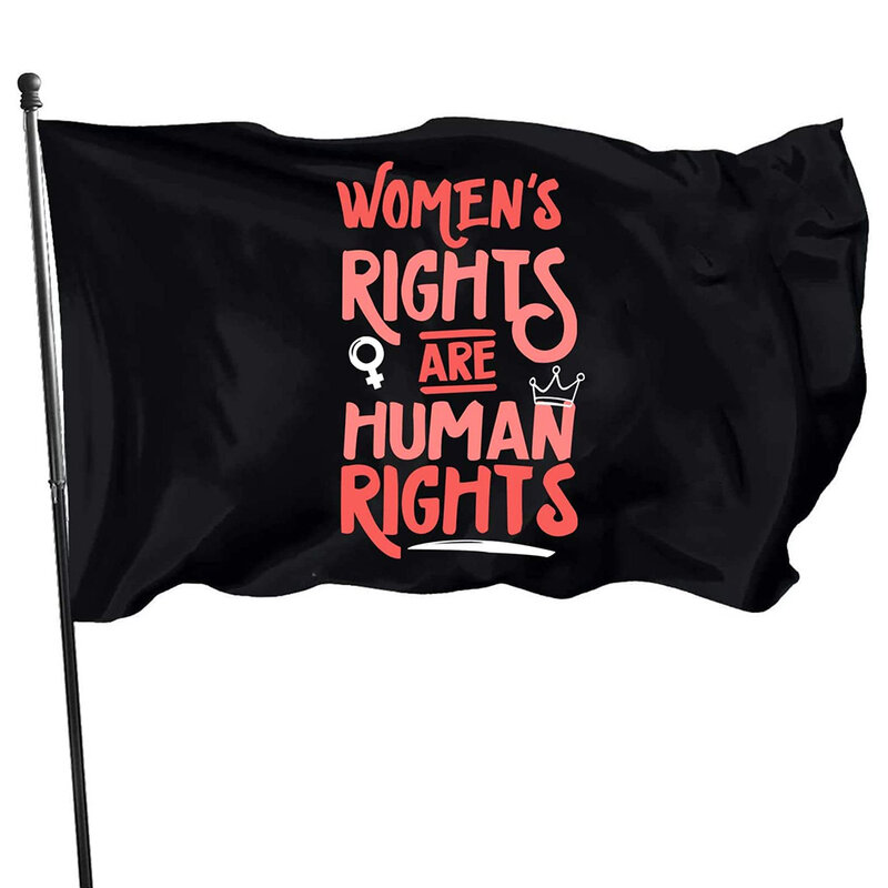 ธงสตรีนิยมสนับสนุนการป้องกันสตรีด้วย grommets ทองเหลืองน้ำหนักเบาและทนทานธงสนับสนุนสตรีสำหรับผู้หญิง