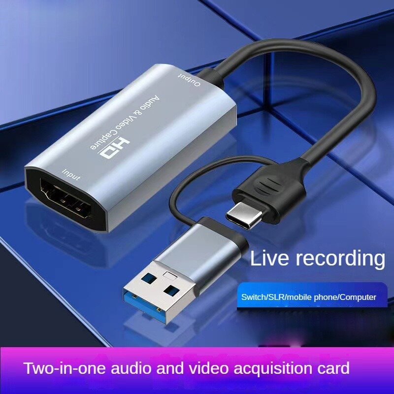 Carte de capture vidéo USB 3.0 de type C, compatible HDMI vers USB C 1080P HD, enregistrement de jeu pour PS4, commutateur 5, diffusion en direct, caméra
