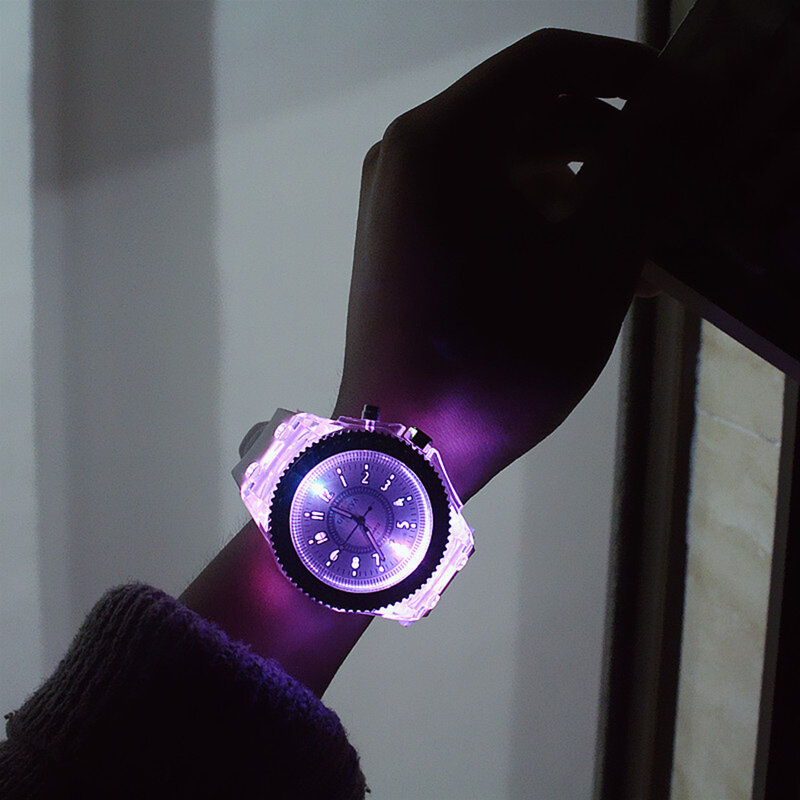 Reloj de pulsera electrónico brillante de diamantes de imitación de tendencia Simple de moda para pareja