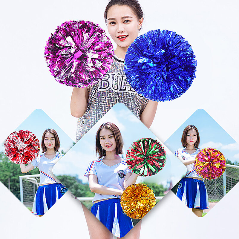 Pompon di gioco economici pratici pon pon tifo da Cheerleader si applicano alla partita sportiva e al colore del concerto vocale può una combinazione gratuita