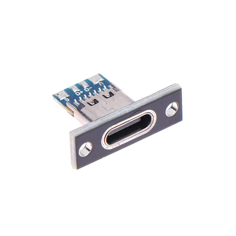USB C 암 커넥터 패널 마운트 잭 TYPE-C 충전 포트, 솔더 와이어 타입 소켓, 1 개