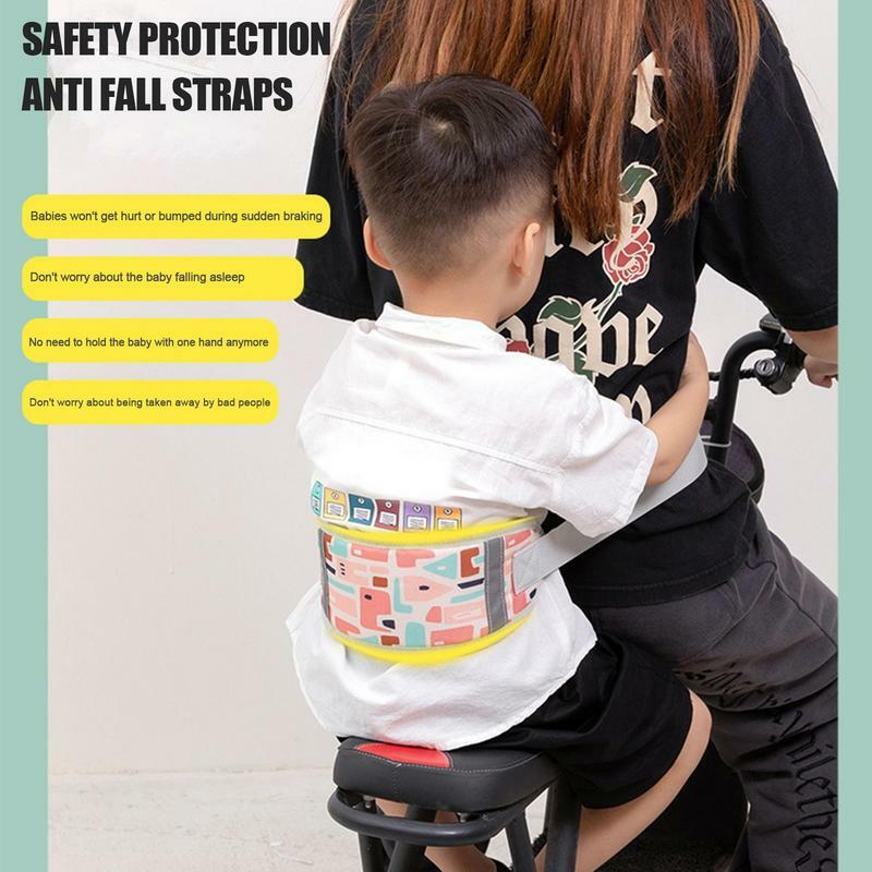 Imbracatura per moto per bambini comoda cintura di sicurezza per moto cintura di sicurezza con striscia riflettente per bambini regolabile per moto per bambini