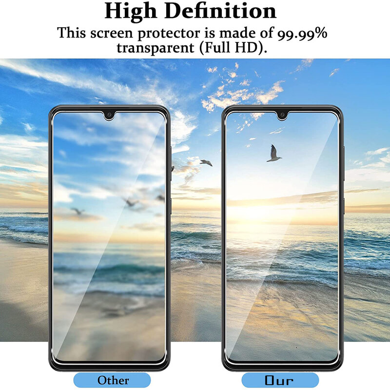 Vidrio templado de alto Auminum para Samsung Galaxy A33 5G, película protectora de pantalla de vidrio, 2/4 Uds.