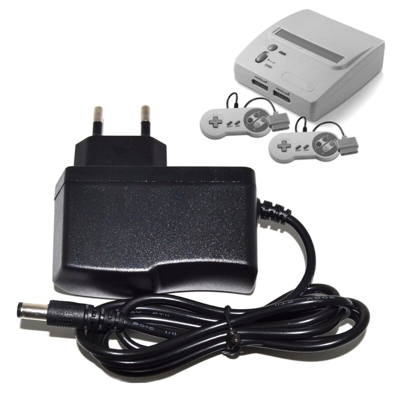 High Quality EU Plug Adapter Home Wall Power Supply for SNES NES Console Cable Accessories