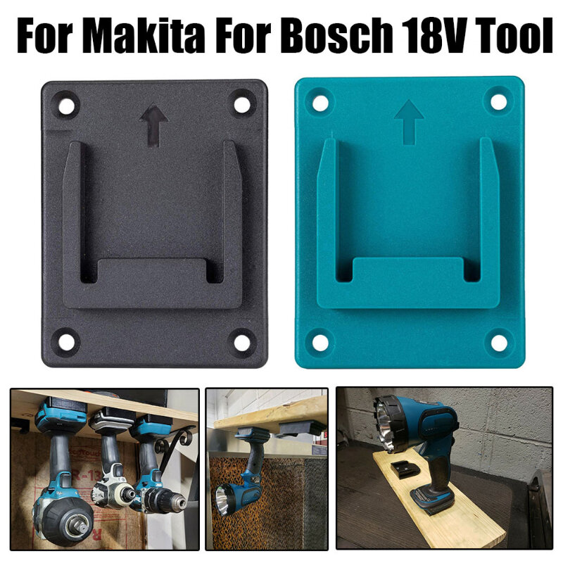 Soporte de almacenamiento de montaje en pared para máquina, dispositivos de fijación aptos para Bosch y Makita, ranuras de soporte de estante de herramientas eléctricas de 18V, 10/15 piezas, nuevo