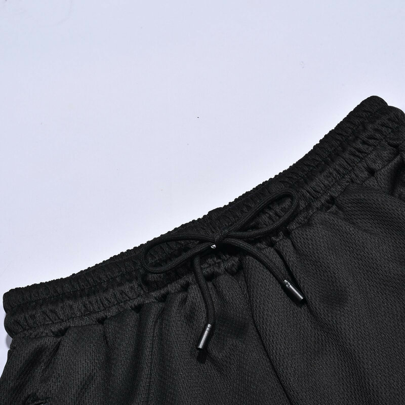 Pantalon de sport en maille Ice Fjadt pour hommes, grande taille, mince, respirant, monochromatique, décontracté, neuf, printemps, été, nouveau