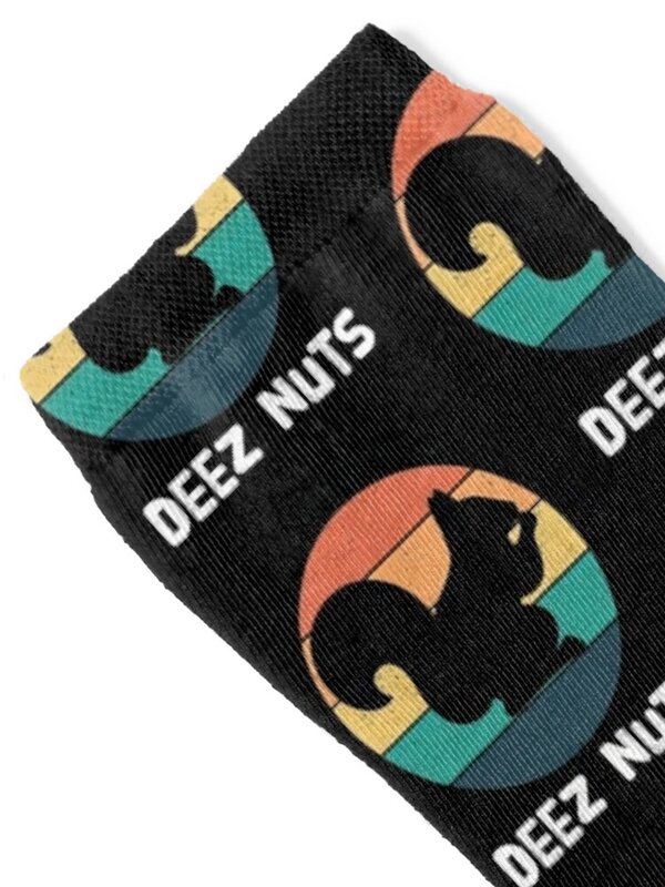 빈티지 석양 재미있는 다람쥐 밈 Deez Nutz 유머 양말, 패션 재미있는 선물, 난방 양말, 남녀공용