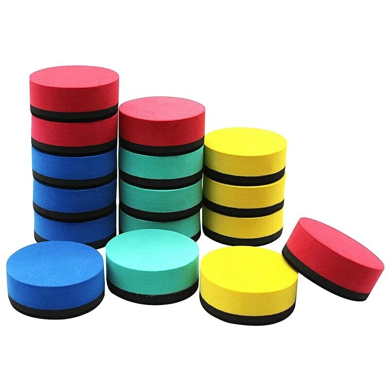 16-pakowe Mini łatwe wymazywanie gumki do tablica magnetyczna zmywacze do czyszczenia tablicy łatwe wymazywanie rs wycieraczki (4 kolory, 2X2 Cal)